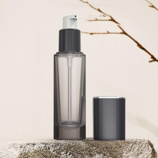 Empty 30ml Frosted Glass Face Oil Serum Bottle Packaging 30ml Glass Pump
