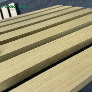 Quality Customized Sound Polyester Slatted Wood Acoustic Panels Flame Resistant wholesale