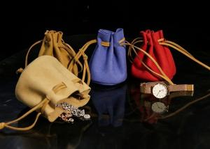 Quality Daily Jewelry Packaging Microfiber Suede Drawstring Gift Bag wholesale