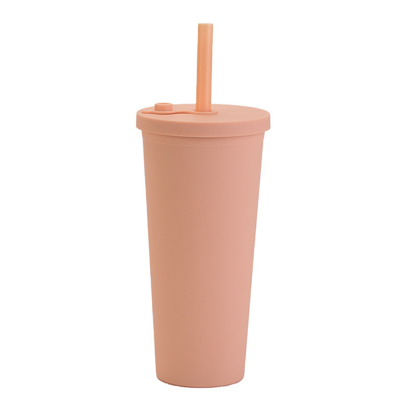 Water Iced Coffee Travel Tumbler With Straw And Lid Reusable