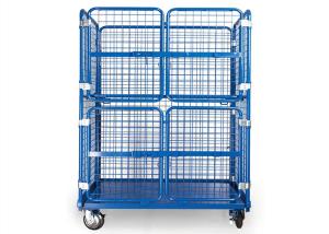 Quality Steel Wire Warehouse Cage Trolley Collapsible Rolling Security Cage High Strength wholesale