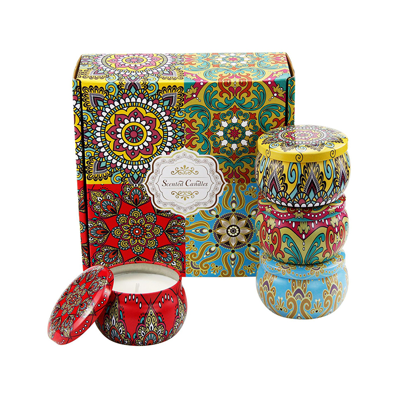 60mm Vegan Soy Candles , Handmade Long Lasting Smelling Candles Persimmon