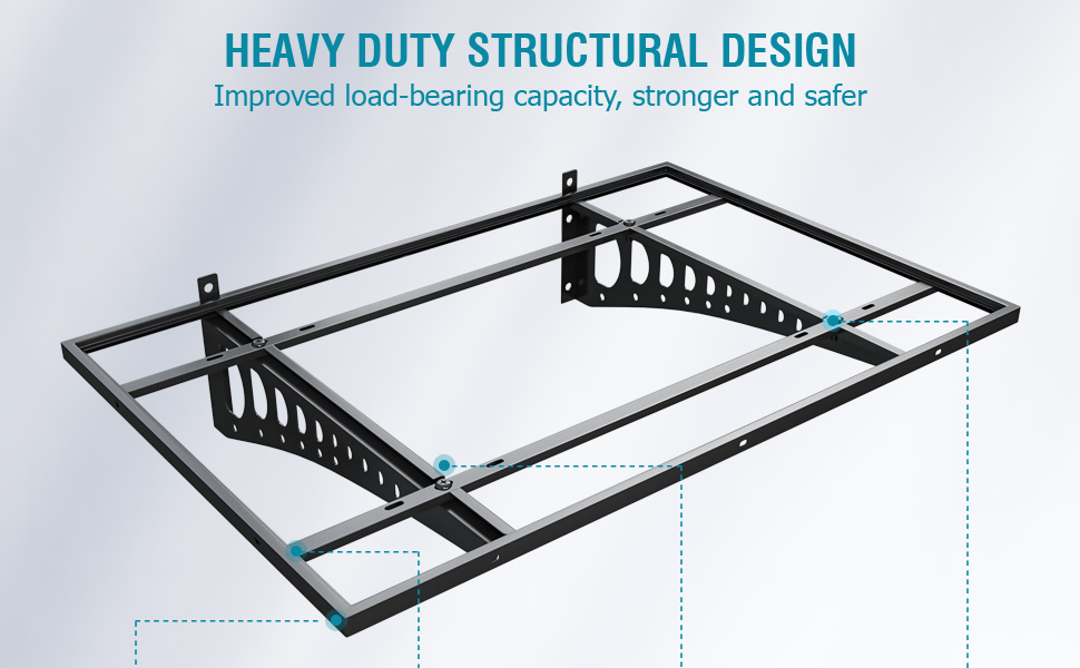 Garage Storage Rack System 2x3ft Floating Adjustable Wall Grid Frame Shelves Brackets