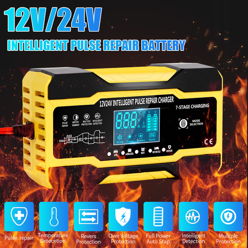 Intelligent 6A 12V Pulse Repair Fast Battery Charger 80W