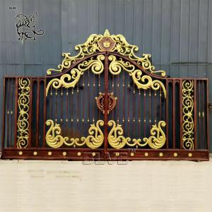 Quality Main Wrought Iron Gate Designs Metal Iron Gates Luxury Double Door Metal Entrance Villa Garden Yard wholesale