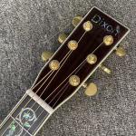Custom D Body Life Tree Inlay Sunburst Acoustic Electric Guitar, Customized logo