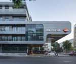3D Curved Glass Curtain Wall Metal Aluminium Building Facade Waterproof
