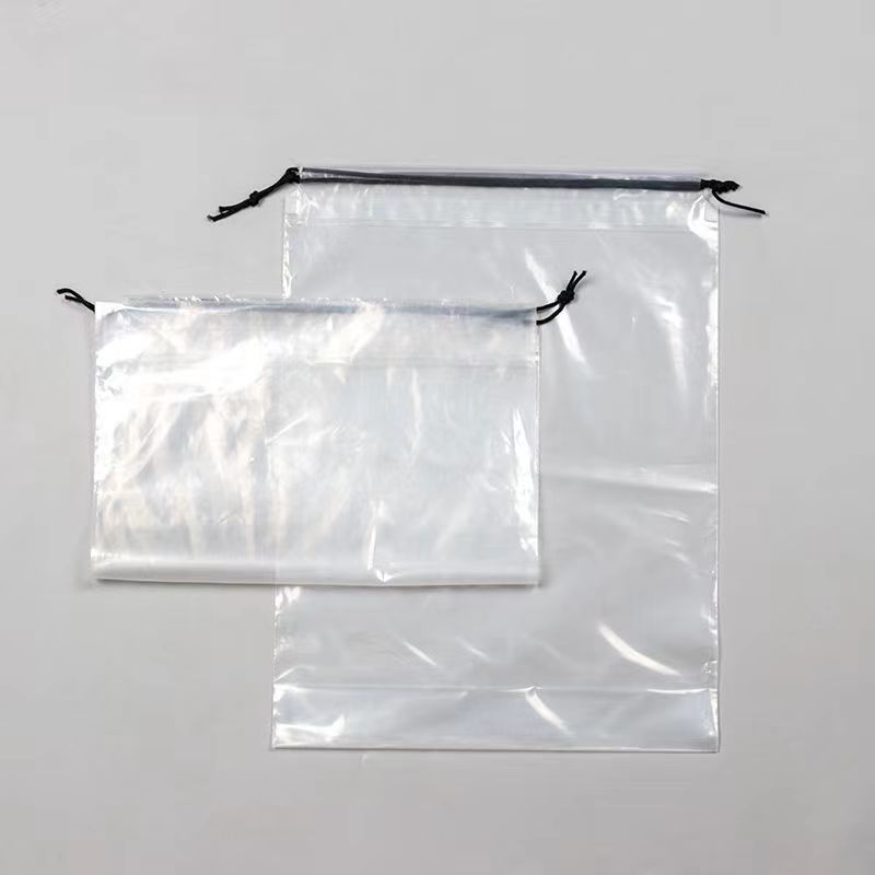 Poly Drawstring Bag EVA Frosted Plastic Drawstring Storage Bag for Clothing Custom Logo