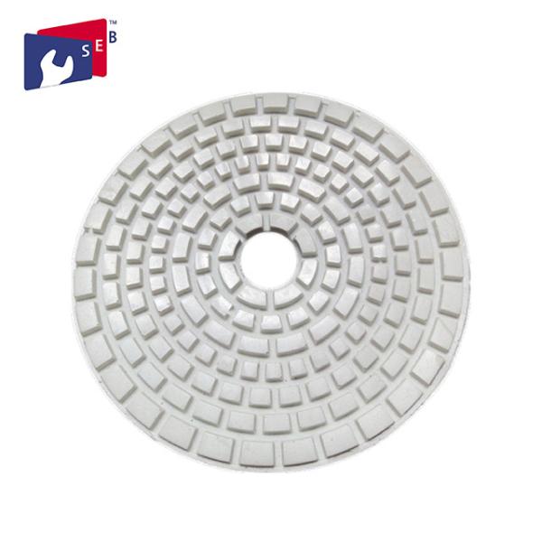 Cheap 4 Inch Diamond Polishing Pads , White Sharp Dry Granite Polishing Pads for sale