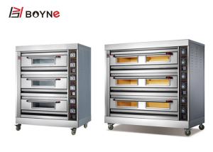 Quality Three Deck Nine Trays Stainless Steel Bakery Deck Oven commercial kitchen bakery equipment wholesale