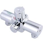 Double Switch Thermostatic Tempering Valve 38 Degree Copper For Solar Shower