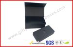 Black High End Embossed Paper Boxes Magnetic E-Cigar Packaging