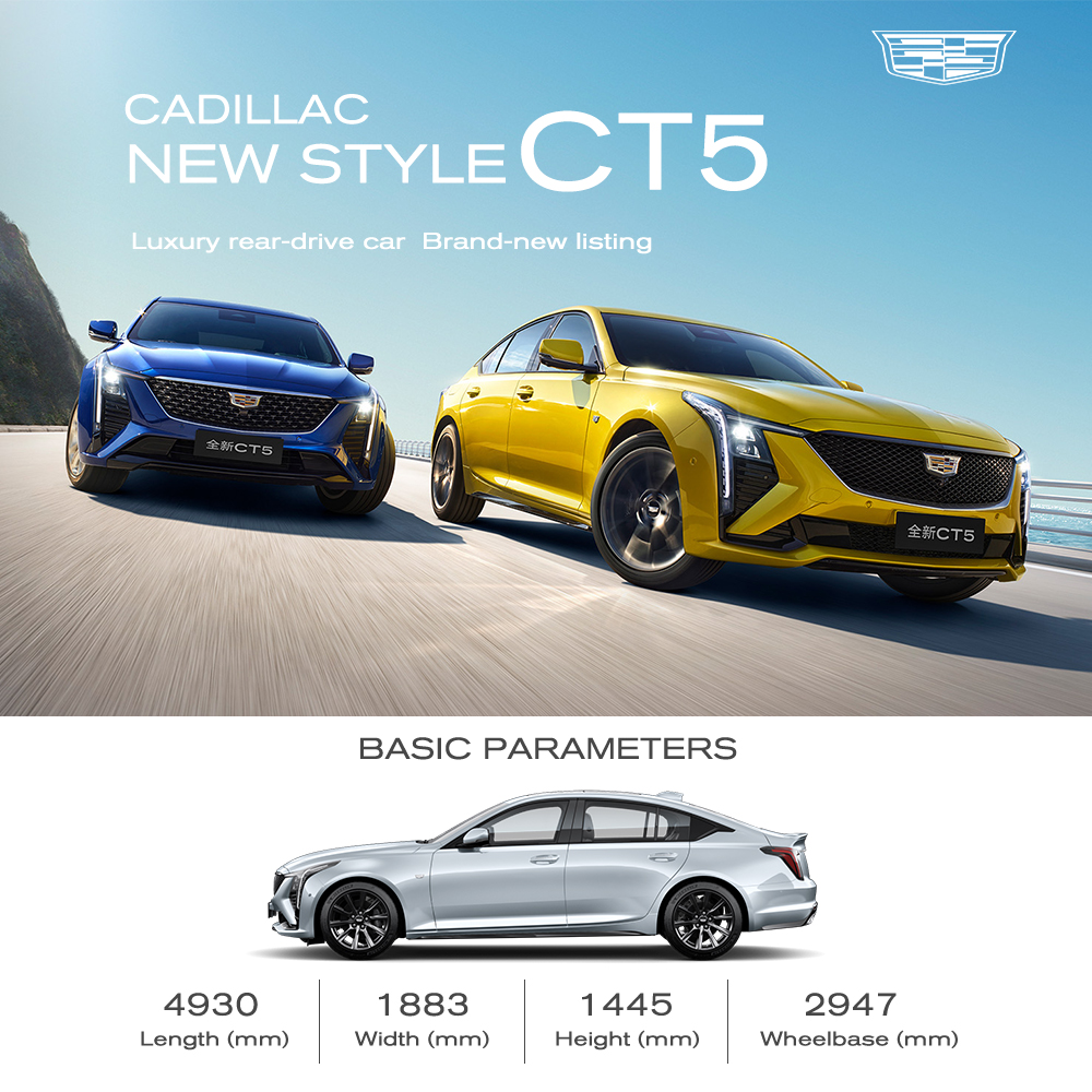 s Best Gas Auto Cadill-ac CT5 Platinum Edition Luxurious Vehicle with 4-door 5-seater Body Structure and 66L Tank Volume