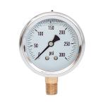 Oil Filled Vacuum 300 Psi Liquid Filled Pressure Gauges 63MM 2.5'' 1/4'' BSP