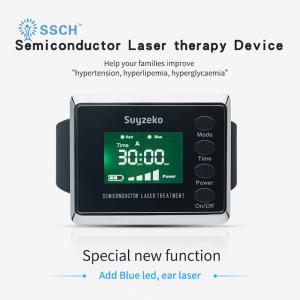 Quality Home Laser Wrist Cold Laser Blood Pressure Watch Silver &amp; Black wholesale