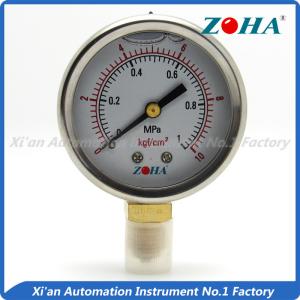 Quality Bottom Connection Oil Filled Pressure Gauge For Metallurgical Industry wholesale