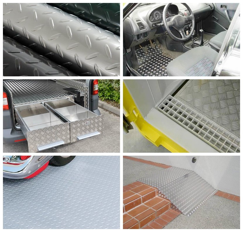 Chequered Aluminum Plate 5005 5052 5754 H32 Anti-Slip Checkered Sheets 2.5mm