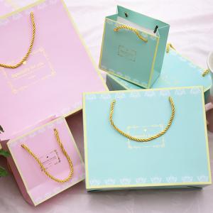 Quality Elegant Decorative Paper Bags , UV Coating Paper Grocery Bags With Handles wholesale