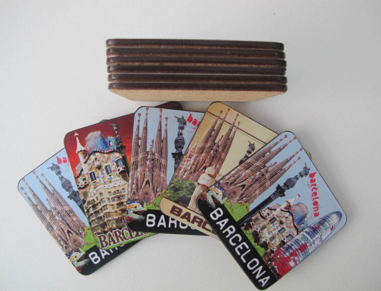 Popular Mdf cork coaster Customized size and printed logo for home