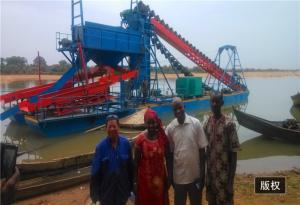 Quality Bucket Chain 4M Gold Diamond Dredger Gravity Separation Sand Gold Mining Dredge wholesale