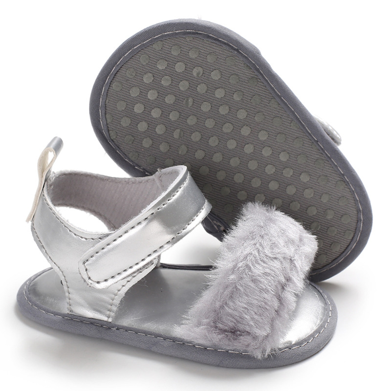 Amazon hot PU Leather soft-sole indoor 0-2 years baby infant sandals