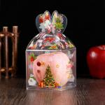 Transparent PET Square Shape Candy Box for Christmas Decoration and Gift