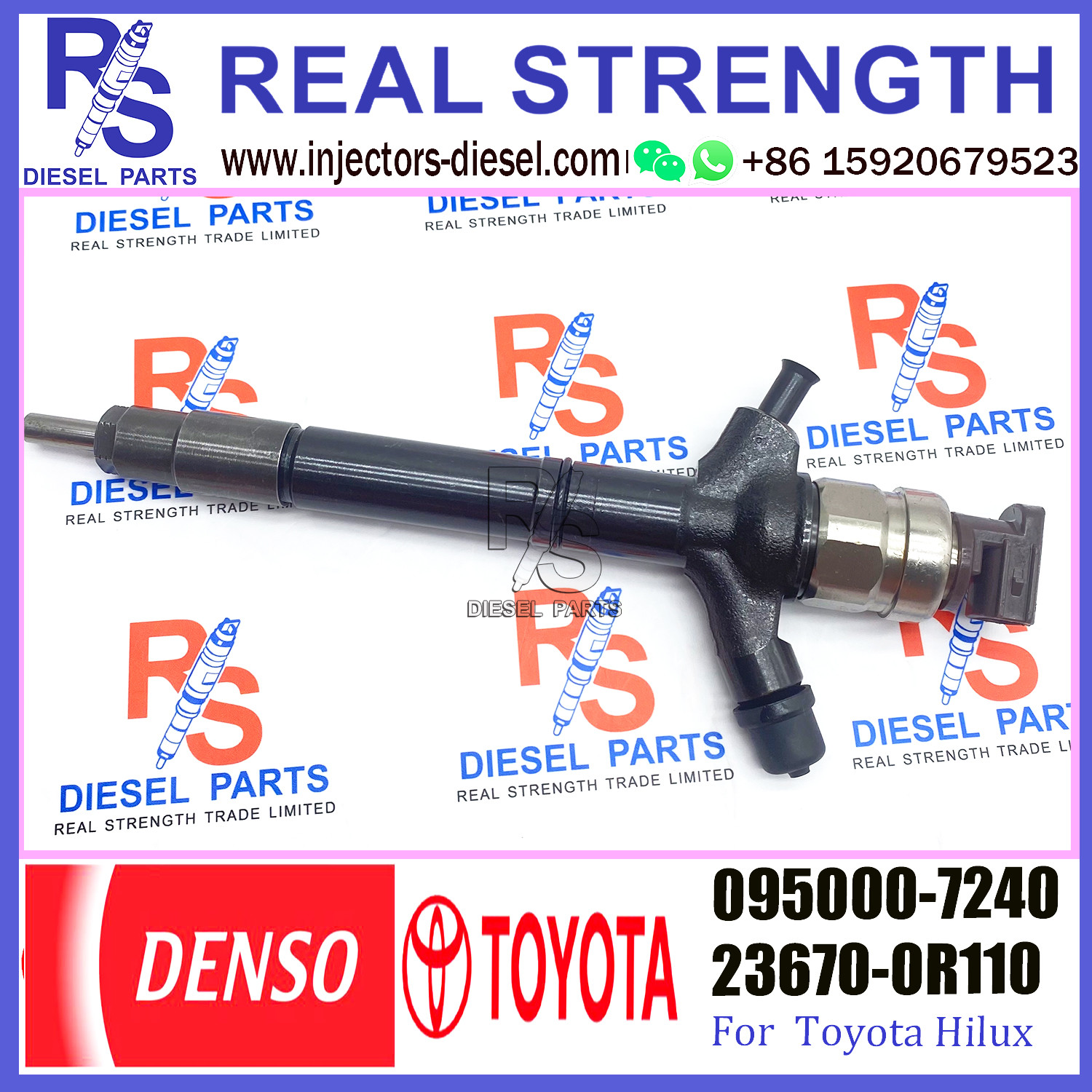 Common rail injector 23670-0R120 095000-7240 095000-7241 095000-7242095000-7243 injector for Toyota