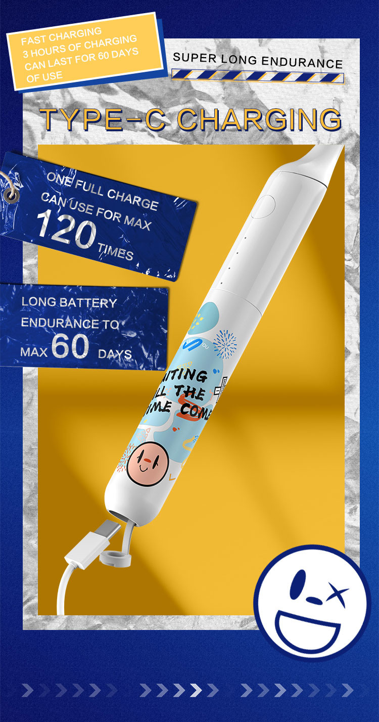 Waterproof Rechargeable Electric Toothbrush Smart Timing Eco Friendly For Teens