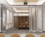Narrow Frame Aluminum Folding Doors Single Tempered Glass Wardrobe Bifold Doors