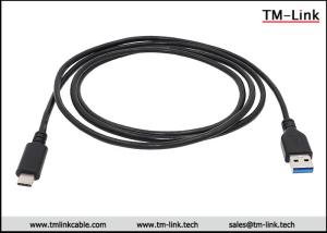Quality USB Type-C male to USB 3.0 male black PVC high speed data cable wholesale