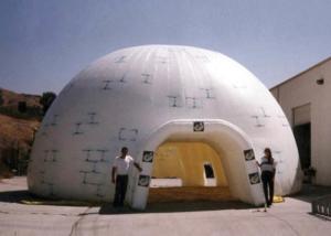 Quality 10 meters dia. triple layers white inflatable dome tent with big entrance wholesale