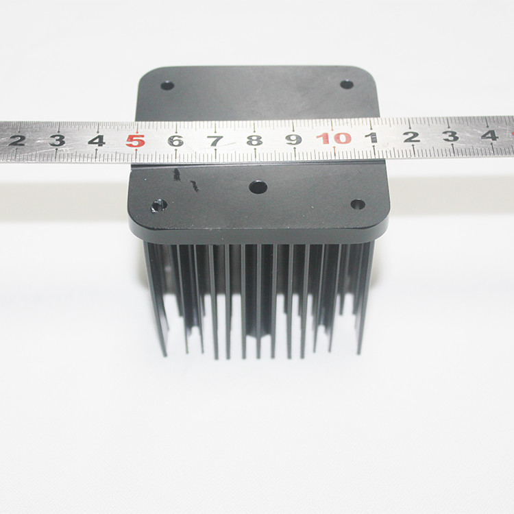 Square Pin Fin 62mm Cold Forged Heat Sink For Electronic Equipment Black Anodized