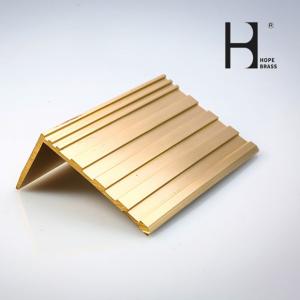 Quality Rustproof Golden 2500mm Long Brass Stair Nosing SGS For Villa wholesale