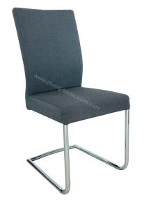 Quality Grey Fabric Upholstered Dining Chairs , Modern Living Room Chair U Suspending Leg wholesale