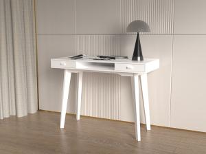 Quality Modern White Solid Wood Study Desk With Two Dawers European style wholesale