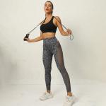 High-waisted hip hollow yoga pants, elastic body-building pants outside wear,