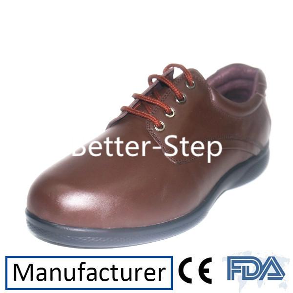 Better-step Leather Medical Dibaetic Shoes,Soft Lining and Durable Outsole,Fully