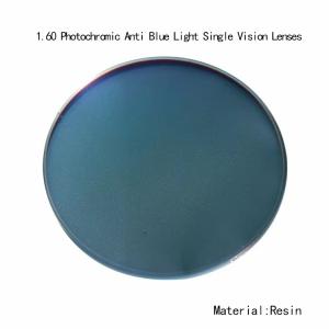 Quality 1.60 Photochromic Anti Blue Light AR Coating Single Vision Photochromic Blue Cut Lenses wholesale
