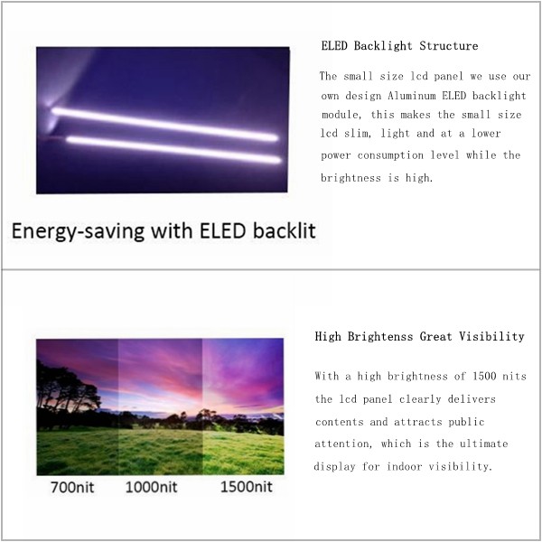 15.6 Inch Lcd Panel Small 40 Pin Connector Outdoor Screen Monitor