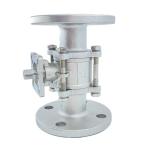 Customization SS304/SS316 Stainless Steel Three-Piece High Platform Flange Ball