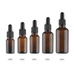 Durable Essential Oil Diffuser Bottles , 30ml Amber Glass Bottle With Dropper