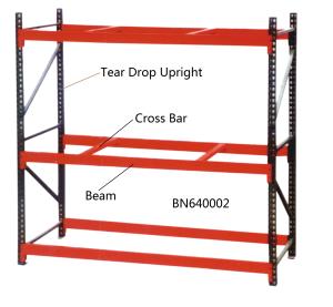 Quality 96 X 36 Inch Warehouse Pallet Shelving , 14 Gauge Industrial Steel Storage Racks wholesale