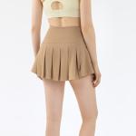 Blue Pleated Golf Skirt Women High Waist Running Light Proof Tennis Skort