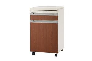 Quality Smooth Hospital Bedside Cabinet , Movable Medical Bedside Cabinet On Wheels wholesale
