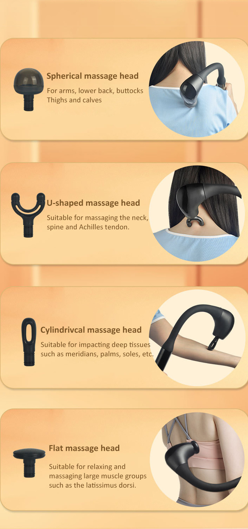 Rechargeable Massage Hammer Ergonomic Professional Handheld Massager For Physiotherapists