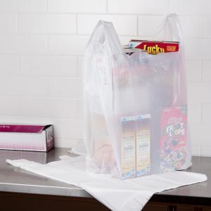 Quality 0.71 Mil Unprinted T Shirt Shopping Bags White Color 20&quot; X 10&quot; X 36&quot; wholesale