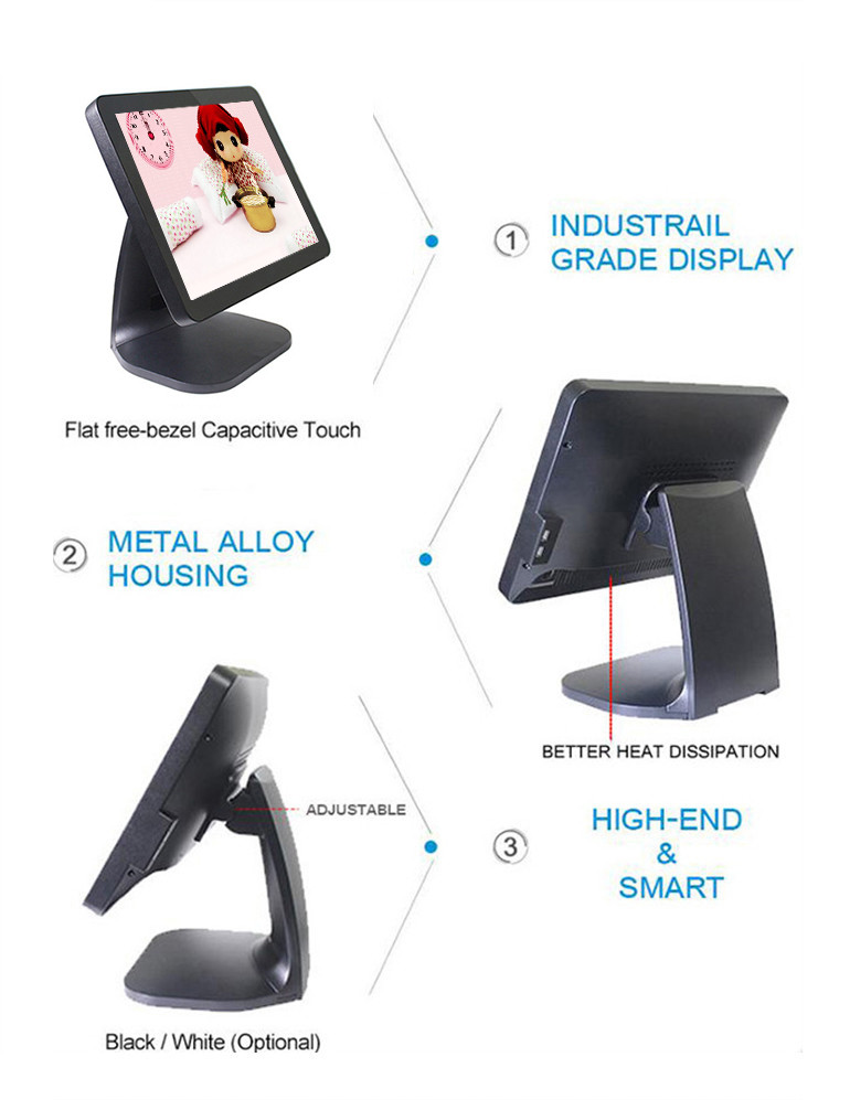 Electronic All In One Android Tablet Pos System Point Of Sale With PC Stand