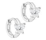 Sapphire Cubic Zircon Butterfly Huggies Earrings For Gift Occasion