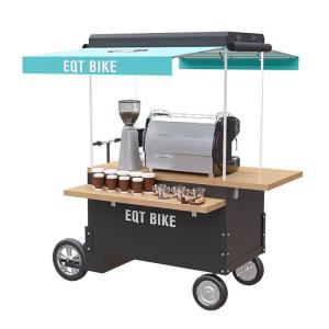 Quality Box Structure 1.2M Stainless Steel Coffee Vending Cart wholesale