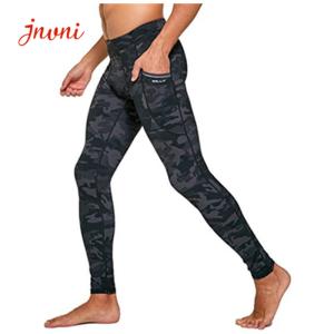 Quality Camo Printed Men'S Yoga Leggings Pants Reflective Running Tights With Pockets wholesale